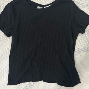 Hollister black cross back crop top